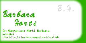 barbara horti business card